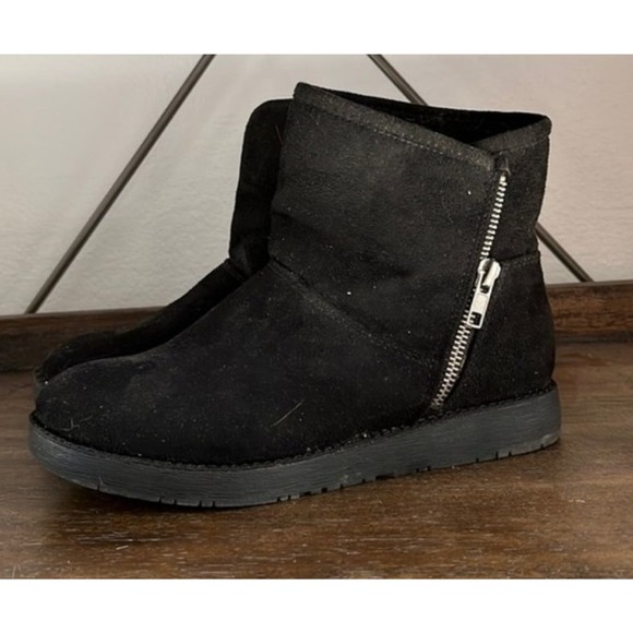 Womens SUEDE BOOTS WITH ZIPPER - Picture 1 of 9